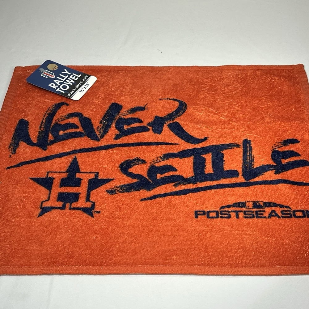 NWT Houston Astros Battle Rag Towel Orange MLB SGA 2018‎ Post Season